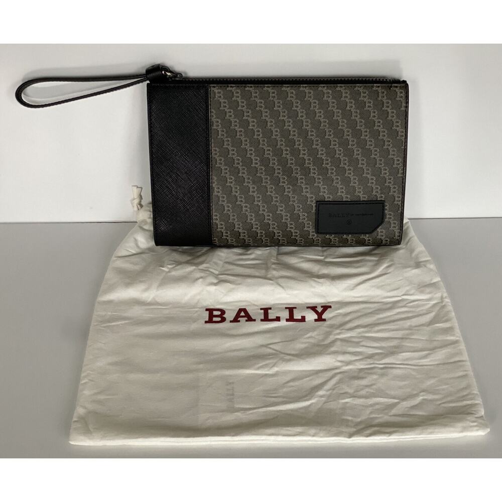Bally Men's Black Multistorm PVC Case Clutch 623545001 NWT $495